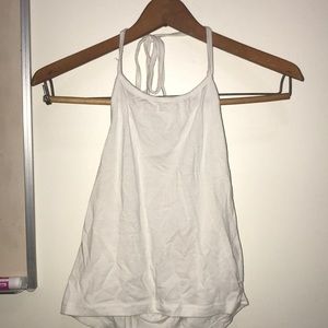 Backless white crop top